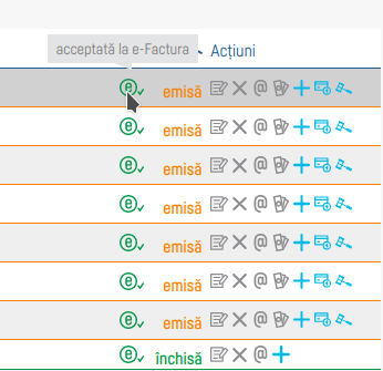 Cum verifici dacă o factură a fost transmisă eFactura - pasul 2