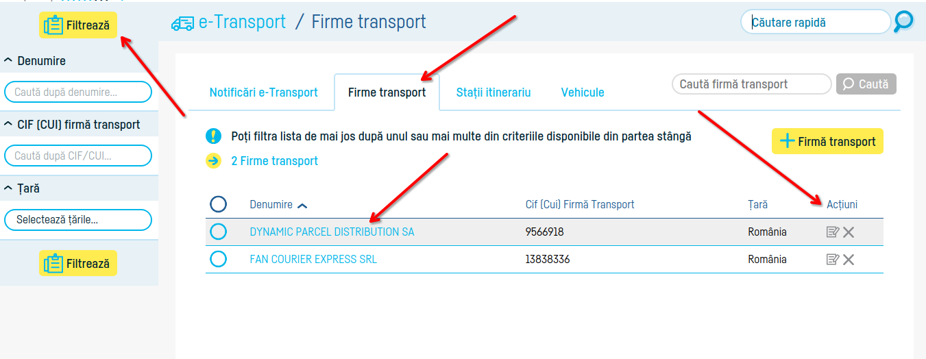 Cum transmiți notificarea e-Transport - pasul 15