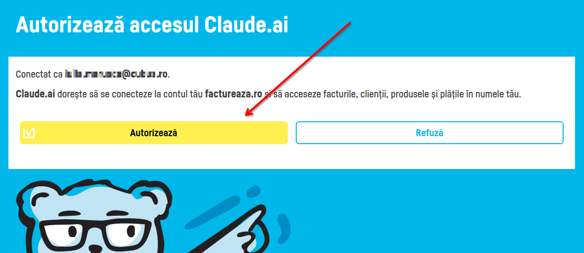 Cum conectezi Claude.ai la factureaza.ro - pasul 10