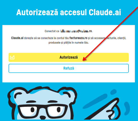 Cum conectezi Claude.ai la factureaza.ro - pasul 11