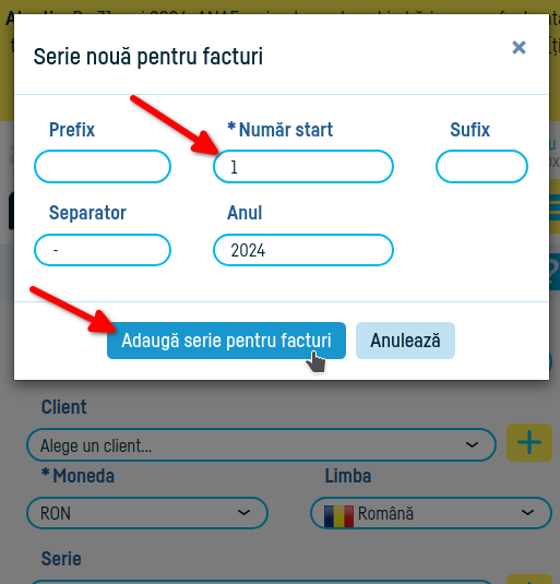 Cum adaug o factură? - pasul 3